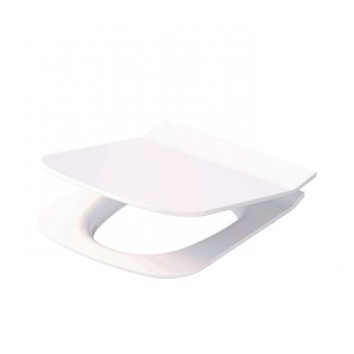 Pack WC Bâti-support Universel + Cuvette sans bride SQUARE + Plaque Blanche Abattant square