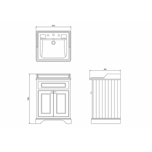 Meuble Classique indépendant 650 Olive FF8_B15 3TH