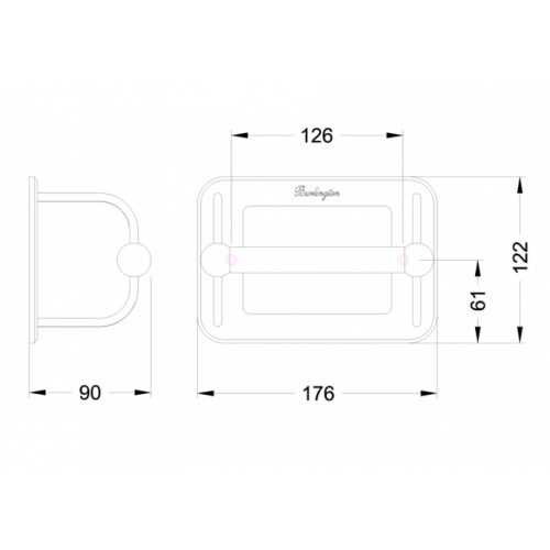 Porte-papier toilette Burlington Chromé A5