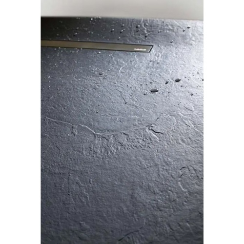 Receveur de douche souple SolidSoft LINEAR DRAIN Anthracite 100x120 cm Linear Drain Texture