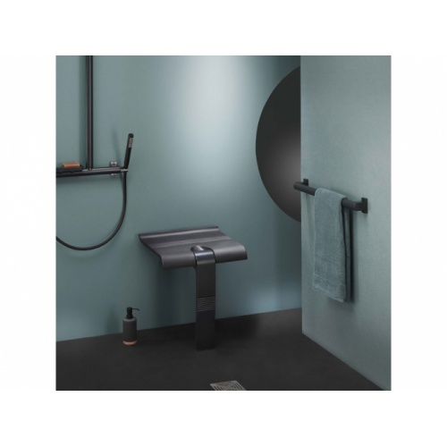 Siège de douche escamotable ARSIS Full Black - Noir Mat* 047750-1