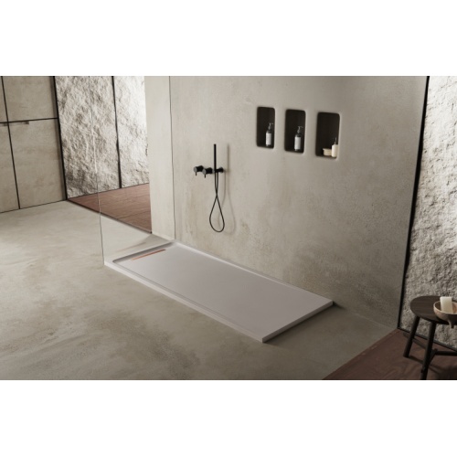 Receveur de douche ELAN Epoque Blanc - Grille Cuivre - 80x120cm ELAN_EPOQUE_BLANCO+COBRE Amb