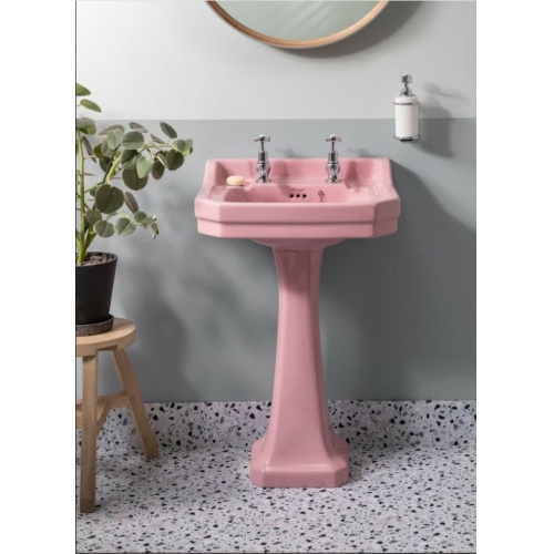 Vasque CONFETTI PINK Burlington Edourdian 56 cm - 2 trous