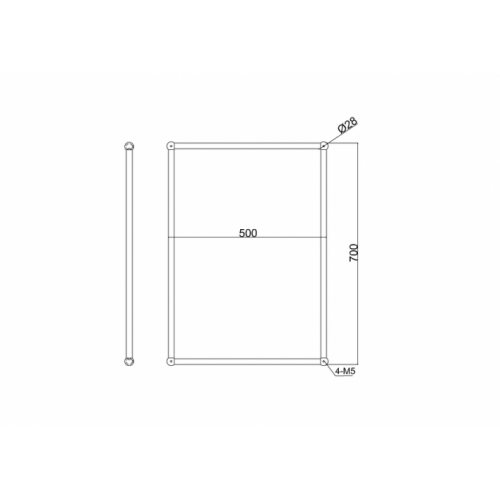 Miroir rectangulaire Burlington L50xH70cm A11_LD