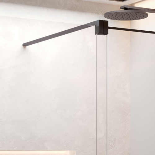 Paroi de douche coulissante H STYLE Noir - Droite - 160cm H-STYLE-CLOSEUP-920x920