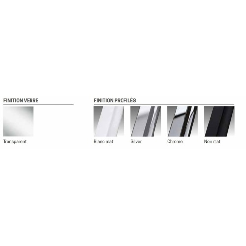 Paroi de douche coulissante H STYLE Noir - Gauche - 160cm H STYLE FINITIONS