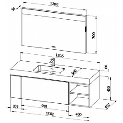 Meuble sur-mesure EXTENSO pour salle de bain mansardée Extenso-AMB62 (1)