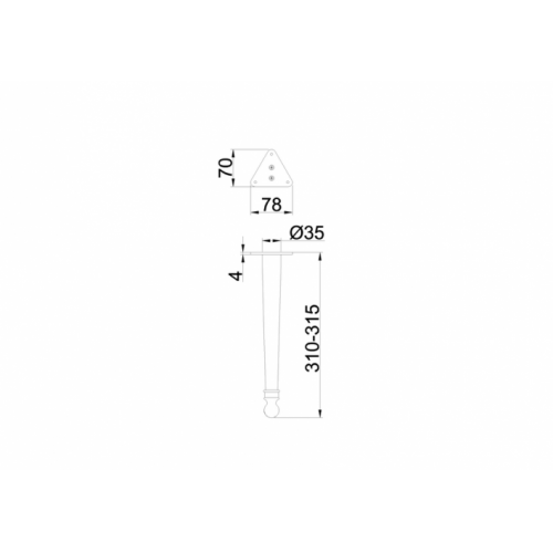 Paire de pieds CHALFONT Or CHLEGCHR-CHLEGNKL-CHLEGGOLD-2D