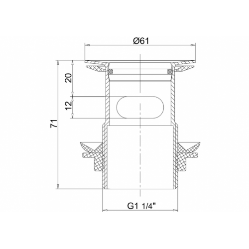 Bonde de lavabo Flip-top Or W18_LD