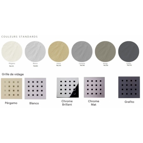 Receveur de douche LISO ENMARCADO Graphite - 70x100cm Coloris LISO