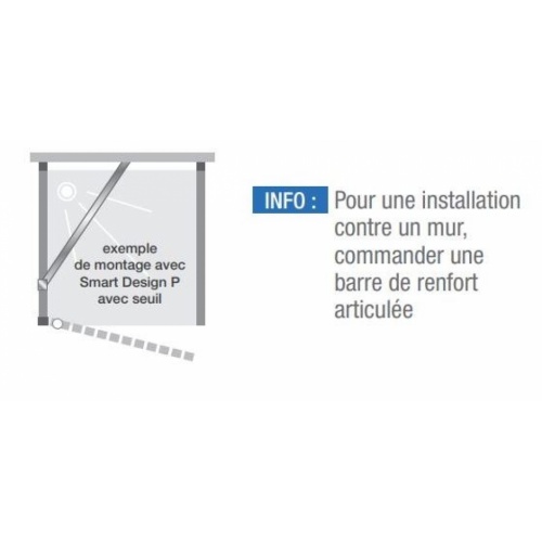 Barre de renfort articulée chromée - 100 cm maxi RENFORT 17