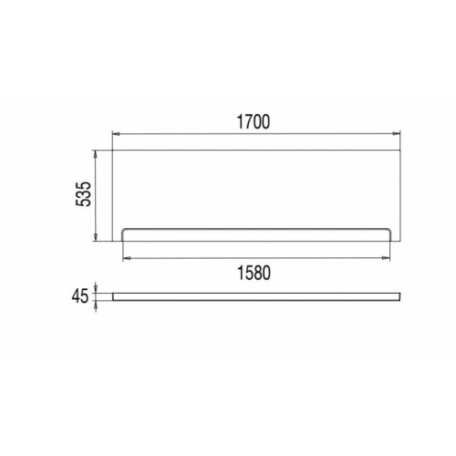 Tablier frontal pour baignoire VALENTIN 170cm 66035300187 Schéma