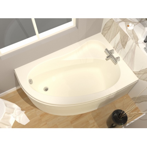 Baignoire d'angle gain de place ARCHIPEL 150x100 cm - Version droite