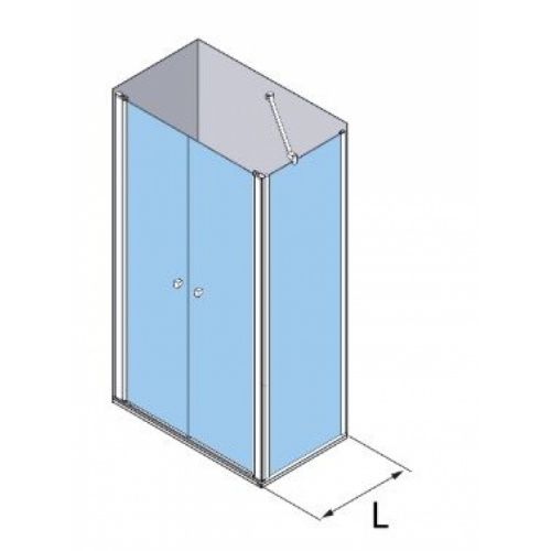 Fixe latéral HADA Plus 307- Transparent - Argent - 80 cm LDF-HP-307 Schema