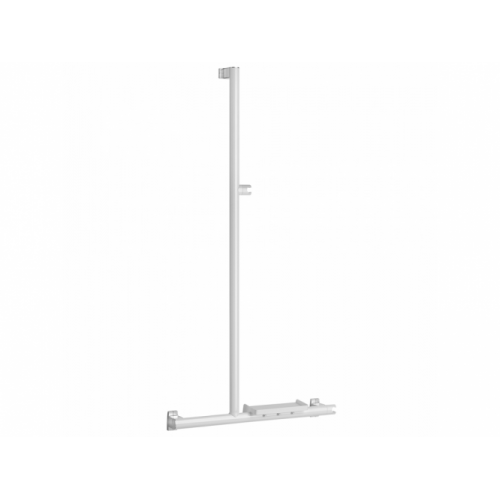 Barre de douche en T ou en L ARSIS Blanc & Chromé Mat