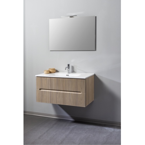 Meuble de salle de bains CIRCE Frêne naturel 90 cm J