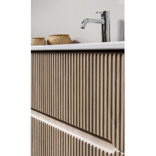 Meuble de salle de bains CIRCE Frêne naturel 90 cm _D608251