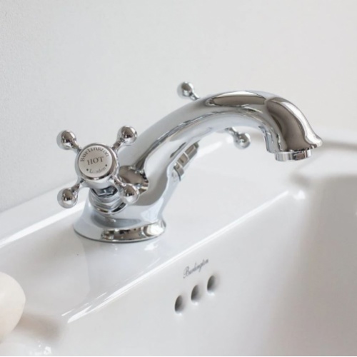 Mélangeur de lavabo rétro STAFFORD Chromé avec vidage tirette STA11-QT Amb