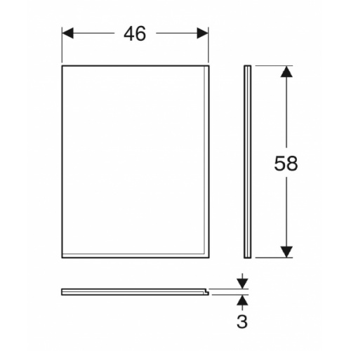 Tablier latéral RENOVA ESQUISSE 46cm ESQUISSE Latéral Schéma