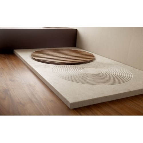 Receveur de douche ICONO en Pierre naturelle Beige 1400x80cm