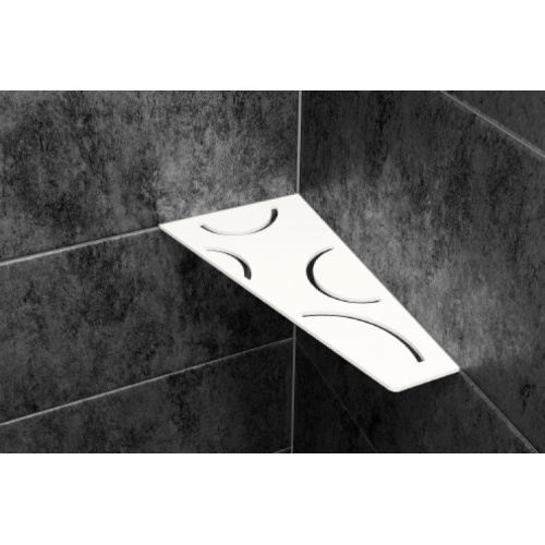 Tablette d'angle mural SHELF-S3 CURVE Blanc Mat