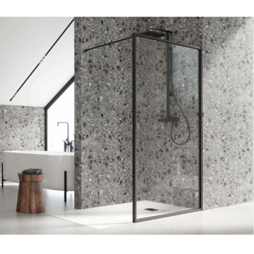 Paroi de douche fixe NORDIC FN-2001 Noir 80cm