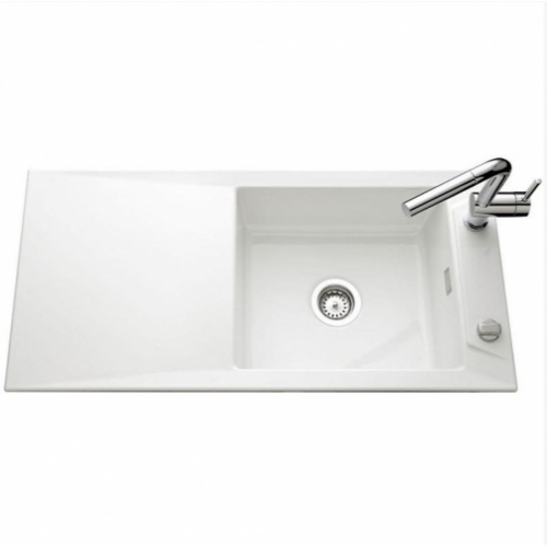 Evier de cuisine SIRO 1 grand bac Blanc brillant SIRO 100 Blanc