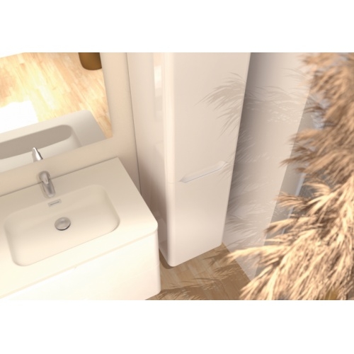 Meuble double vasque LUNA Blanc brillant 140cm sans miroir Luna-140-blanc_1