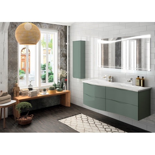 Meuble de salle de bain CURL 146 cm Vert Sauge 