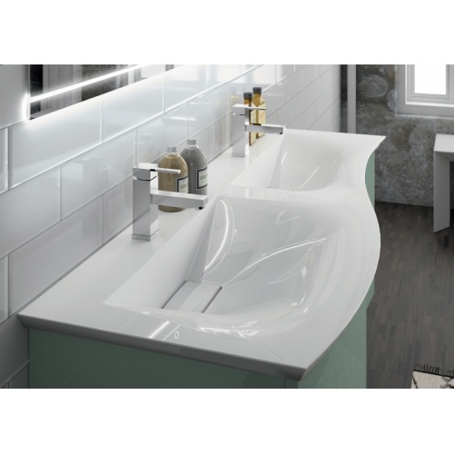 Meuble de salle de bain CURL 146 cm Vert Sauge CURL-amb05