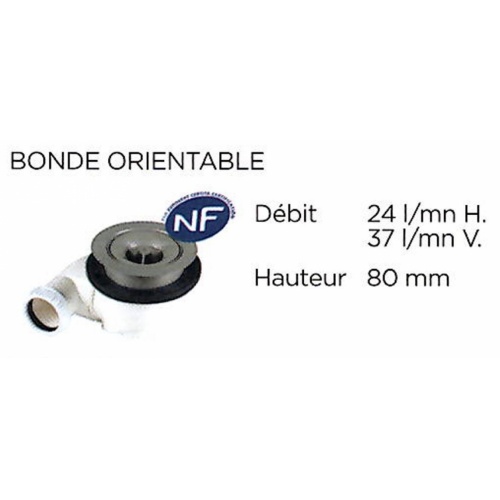 Receveur de douche RELIEF Plus Ardoise Blanc Pur - 100x70cm Quare Relief Plus
