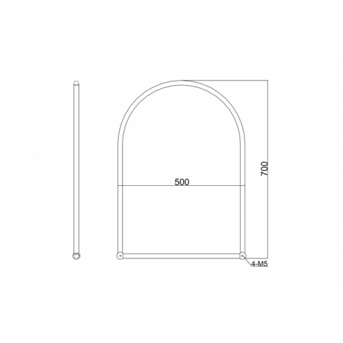Miroir Arche Chromé A9_LD