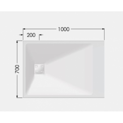 Receveur de douche ONYX Exclusif Blanc 70x100cm ONYX 70x100