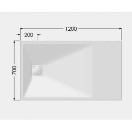 Receveur de douche adapté PMR et Séniors ONYX Exclusif Blanc 70x120cm ONYX 70x120