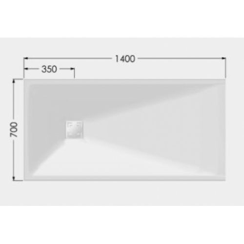 Receveur de douche adapté PMR et Séniors ONYX Exclusif Blanc 70x140cm ONYX 70x140