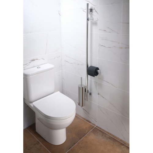 Barre d'appui et de maintien multifonctions ARSIS pour WC - Anodisé brillant