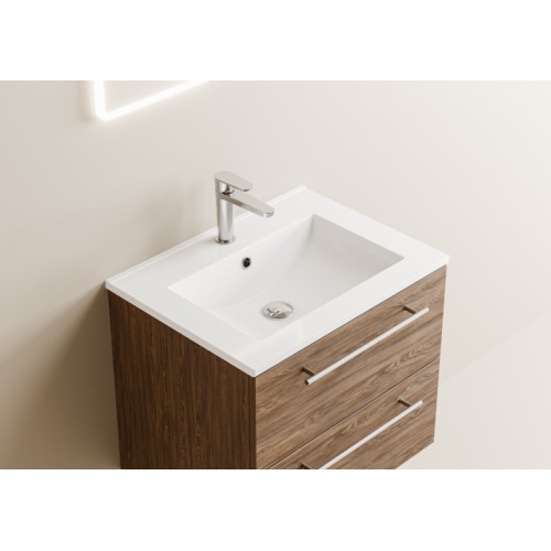 Meuble NEPTUNE Héritage Chêne 60 cm - Miroir Slim Neptune 60 - Vasque - Heritage chene