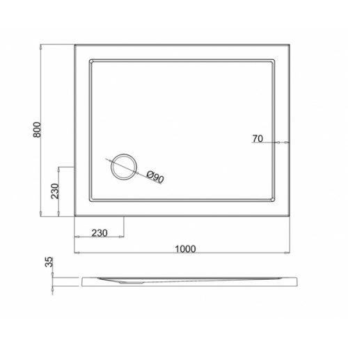 Receveur de douche Zamori 100x80 cm Z1167