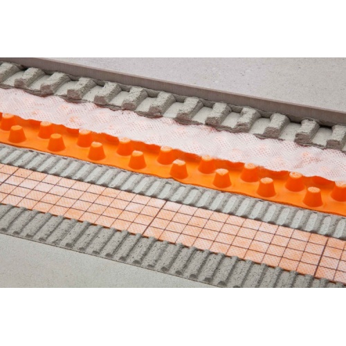 Natte de drainage et découplage Schlüter- DITRA-DRAIN 8 - Rouleau de 12.5m Schlüter-DITRA-DRAIN 8_amb