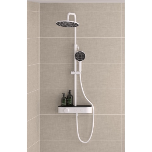 Colonne de douche thermostatique AQUANOVA Blanc Mat