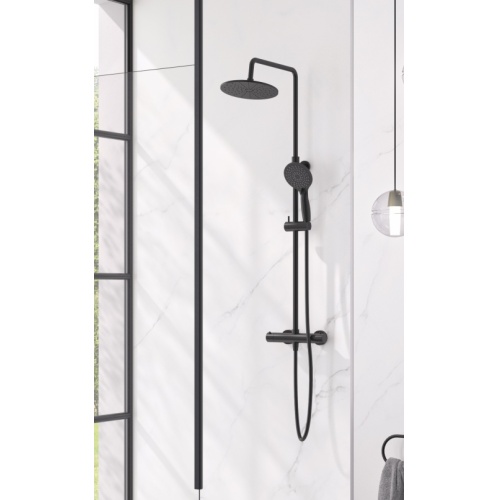 Colonne de douche thermostatique AQUAFACTORY Noir
