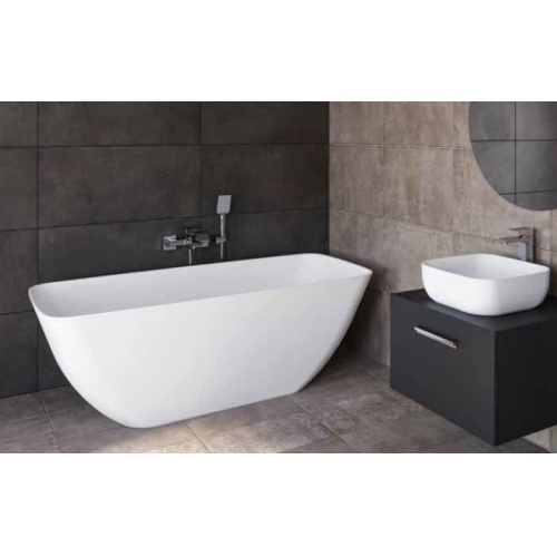 Baignoire îlot OBLONG sans trop plein 170x73 cm - Blanc brillant