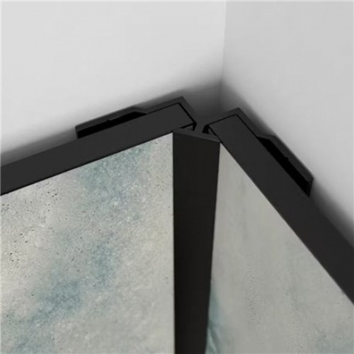 Profilé en L pour montage en angle pour panneaux muraux KINEWALL - H202cm - Noir Intense Grainé