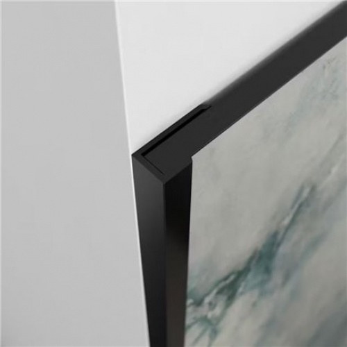 Lot de 2 profilés en U pour extrémités de panneaux KINEWALL - H202cm - Noir Intense Grainé