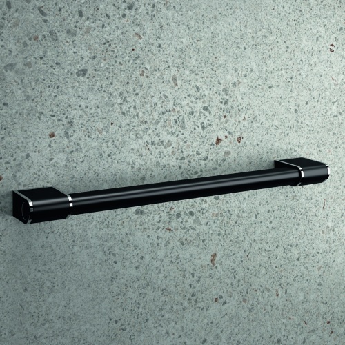 Barre d'appui droite adaptée PMR et Séniors, ONYX II Black Edition - 600 mm AMZ_12803BLK-LS