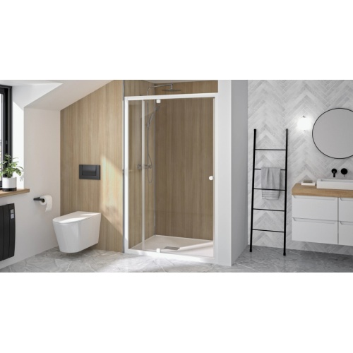 Porte pivotante SUPRA P avec seuil - Blanc - 120cm