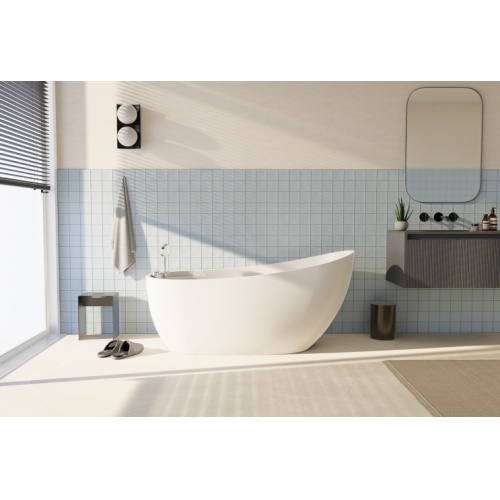 Baignoire ilot autoportante BALI 170x75 cm avec robinetterie intégrée BALI C-3114 (4)