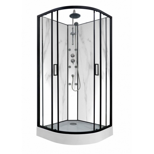 Cabine 1/4 de rond INDUSTRY ROUND Marble - 90cm