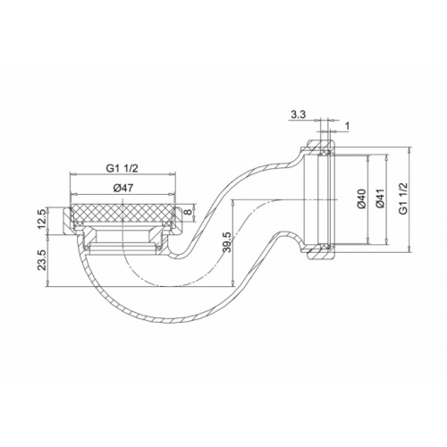 Siphon plat CLEARWATER CW3 CW3_LD