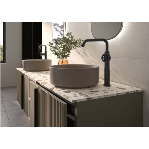 Meuble de salle de bain CANOPEE Laque Cacao satiné